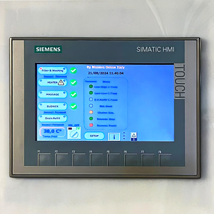 Operator panel for PLC control unit